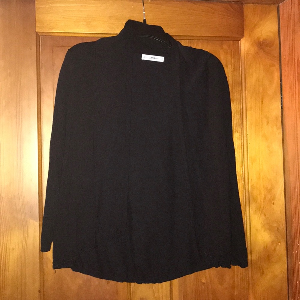 Zara black knit cardigan